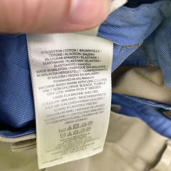 Brooks Brothers Pants Mens 34x30 Khaki Lightweight Chino Stretch Advantage Soho - Picture 7 of 11